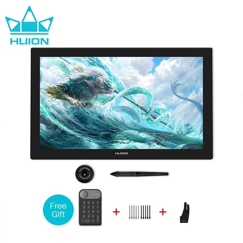 

HUION Kamvas Pro 24 4K Graphics Tablet Screen 23.8 Inch Pen Display UHD Professional Drawing Monitor Support Android Linux MacOS