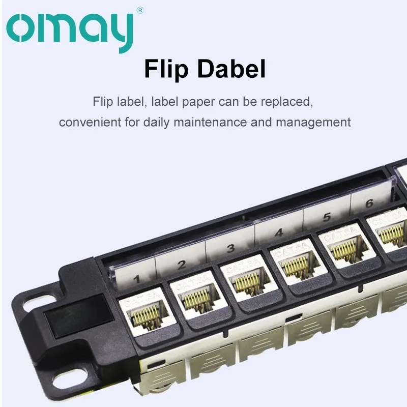 Imagem -04 - Rackmount Módulo Blindado com 24 Portas Patch Panel 1u 19 Rj45 Rackmount Montagem na Parede Cat5ecat6cat6acat7cat8 Stp Keystone Jack