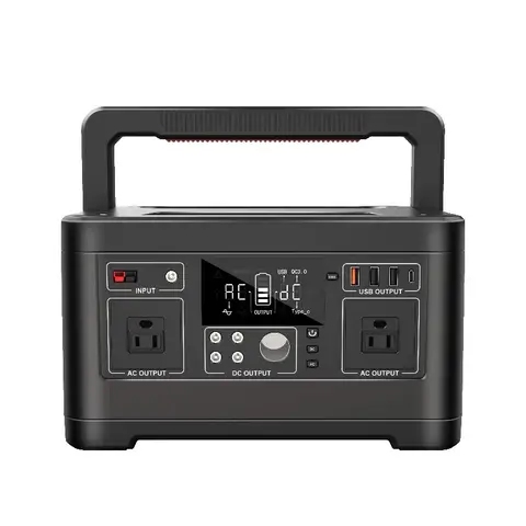 500W Portable Solar Energy System 100v~240v Power Station Camping Generator with Solar Panel Flashlight & Car Source