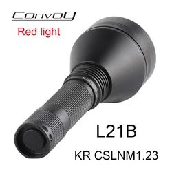 Red lightConvoy L21B KR CSLNM1.23 Led 12 Groups High Powerful 21700 Flash Torch Light Long Range Lantern Hunting Camping Lamp