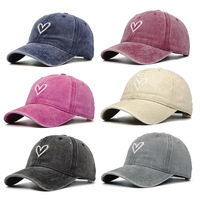 Love Embroidery Old Spring/Summer Baseball Hat Edition Thin Soft Top Duck Tongue Hat Unisex Fashion Duck Tongue Cap