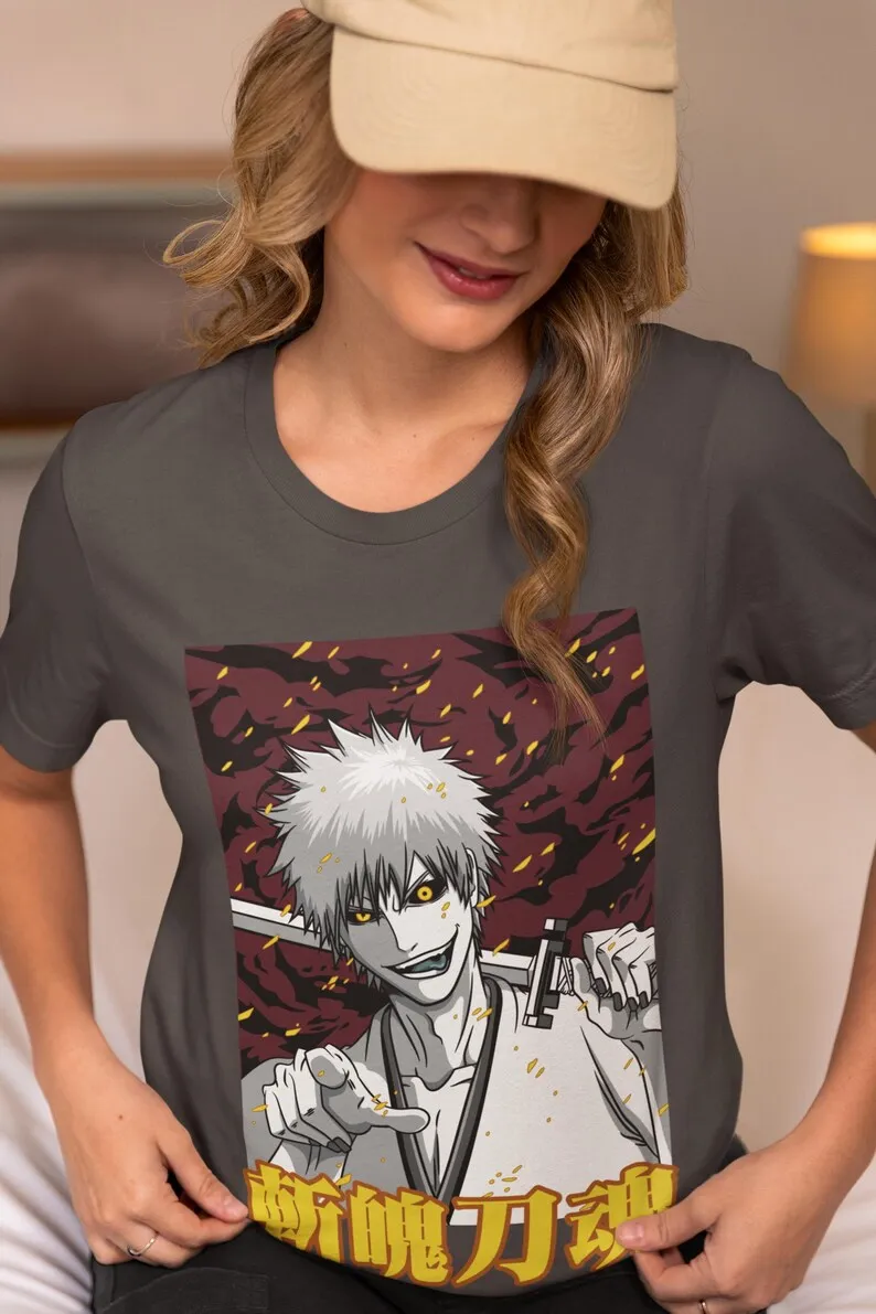 Soul Reaper Anime Unisex T-shirt - Japanese Manga Style, Shinigami Theme, Tokyo Anime Aesthetic, Japan Samurai Era, Classic Anim