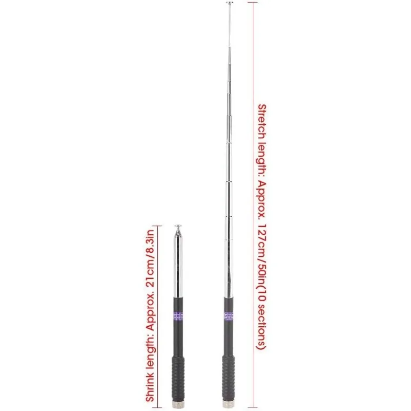 Телескопическая антенна BNC Male VHF 136-174 МГц для ICOM IC-V8 IC-V80 Kenwood TK100 TK200 Motorola HT440 CP500 Vertex Standard HR146