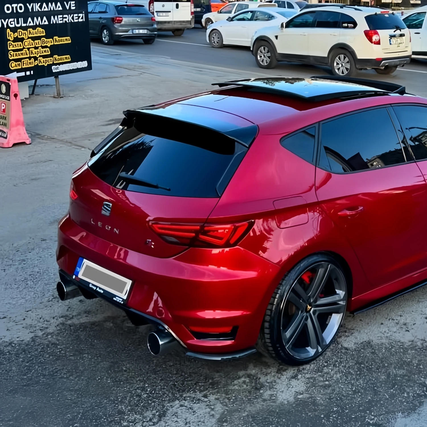 Gloss Black Car Rear Trunk Spoiler Wings For Seat Leon MK3 S/S FR 5-Door Hatchback TSI TDI Standard 2012-2019 Bodykits Tuning view 2