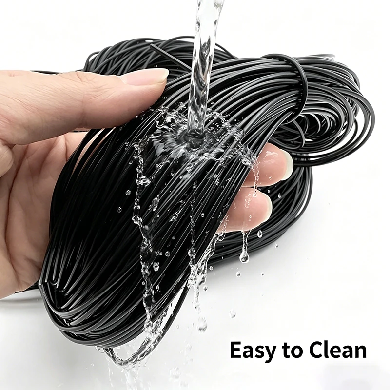 Black Food Safe Silicone Hose Capillary Soft Non-toxic tube Heatproof Tubing 20-50M ID 0.5 0.6 1 1.5 2 2.5 3 4 5mm