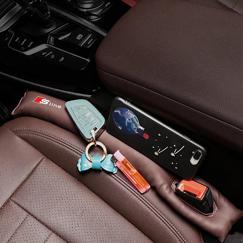 Car Seat Gap Filler PU Leather Soft Side Seam Plug For Audi A4 A1 A3 8P 8L A6 C5 C6 C7 A5 A7 A8 Q3 Q5 Q7 TT S3 S6 Sline Quattro