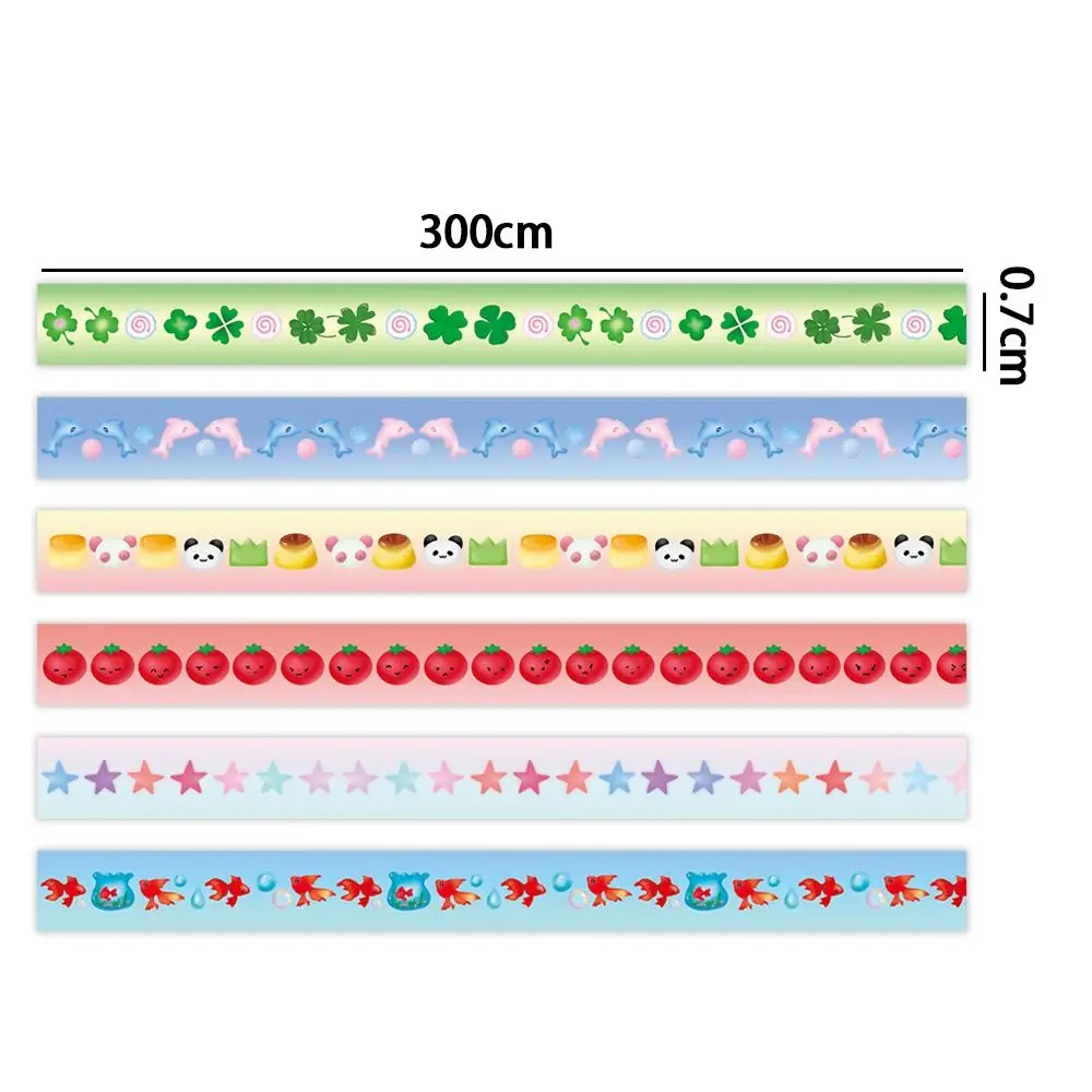 Creative Tomato Printed Decor Tape Waterproof DIY Sticker with Sand-Coated with Release Paper Masking Tape