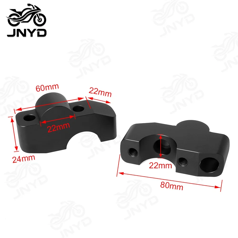 JNYD Motorcycle CNC Accessories Handle Bar Riser Clamp Move Back Mount Fit For Honda CB650R CB1000R CRF1000L CRF1100L