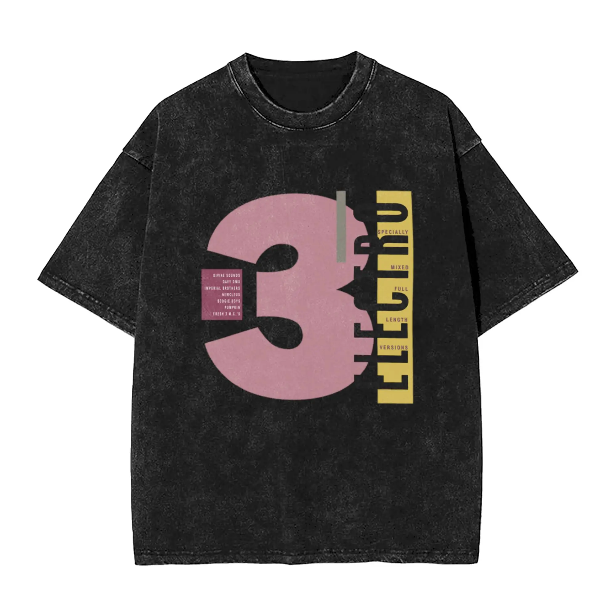 Electro 3 Old School Hip Hop Classic Cool A Washed T Shirt Men's Women's Oversized Cotton Tees Tops