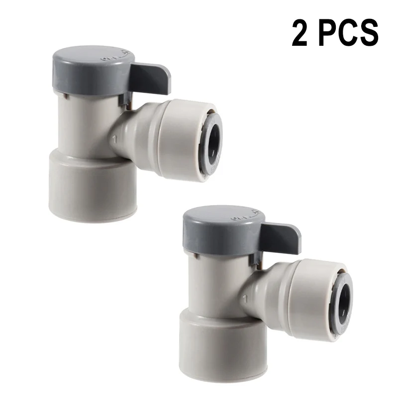 Plastic Mini Ball Valve,3/8 Female to 3/8 OD Shut-off Valve Adapter , Push-fit Fitting Quick Connector,For Beer Brewing,Aquarium