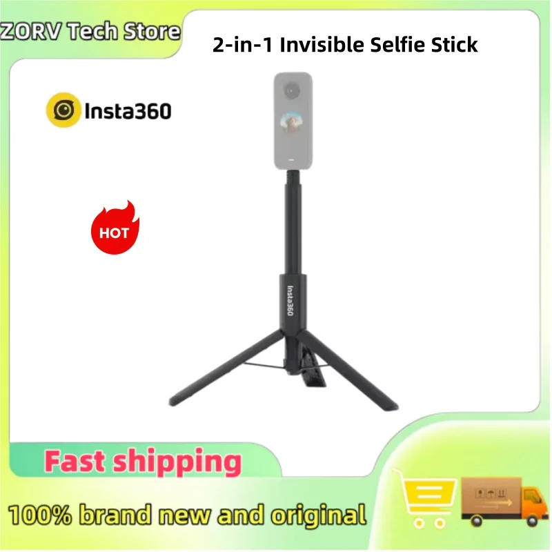 Insta360 2-in-1 Invisible Selfie Stick + Tripod For Insta 360 X5/X4 Air/Ace Pro 2/X3/X2/GO Ultra/GO 3S Original Accessories