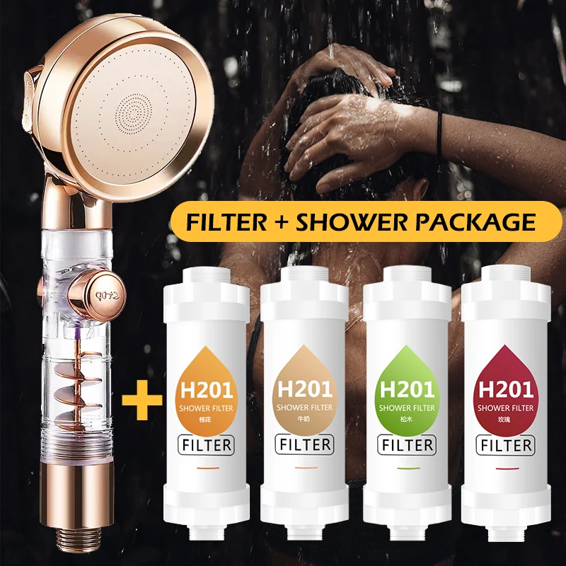 Skin Fragrance Shower Filter Vitamin C Shower Head Filter Water Softener Scented Shower Head Improve Hair Bathroom Accessories