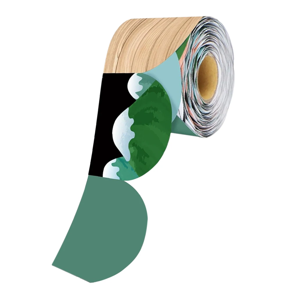 

10m Bulletin Board Borders Arch Bridge and Mountain Design Copperplate Paper Sticker for School Classroom Office