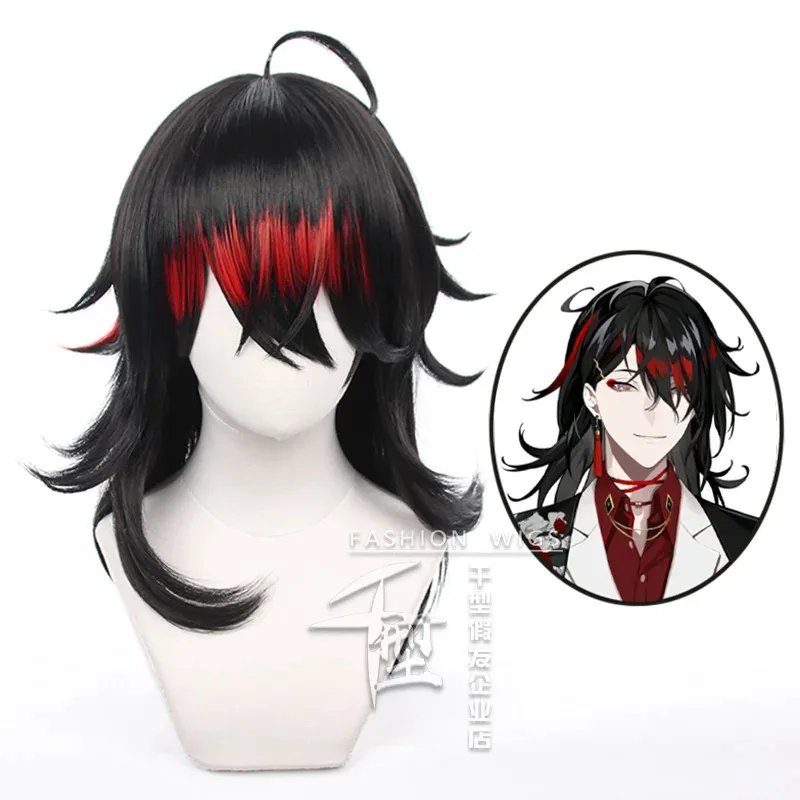 

NewVtuber Cosplay Vox Cosplay Long Black Highlights Heat Resistant Synthetic Halloween Party Anime Wigs + Wig Cap2025