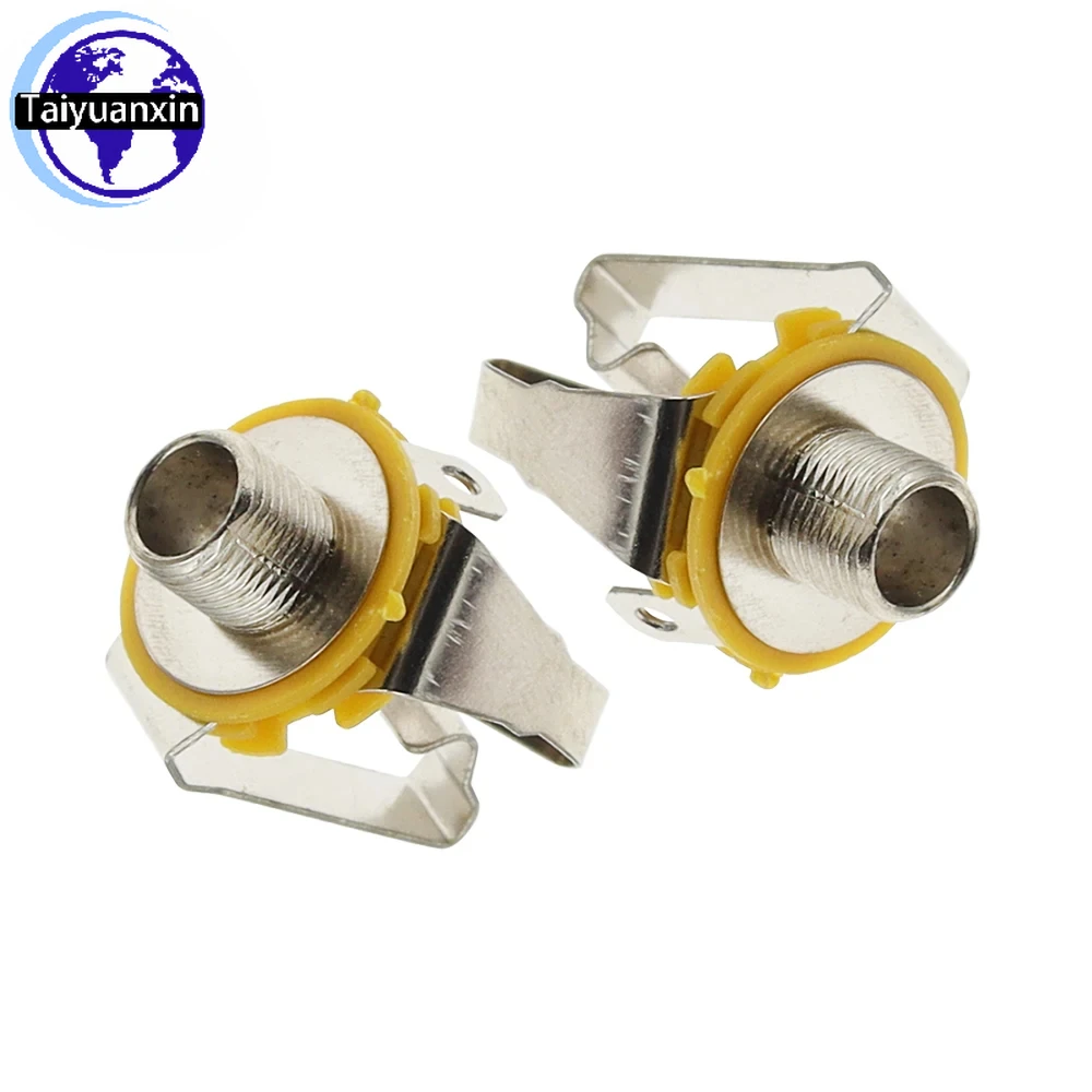 100PCS 6.35mm 1/4 Inch Mono / Stereo TS Panel Chassis Mount Jack Audio Female Connector Solder