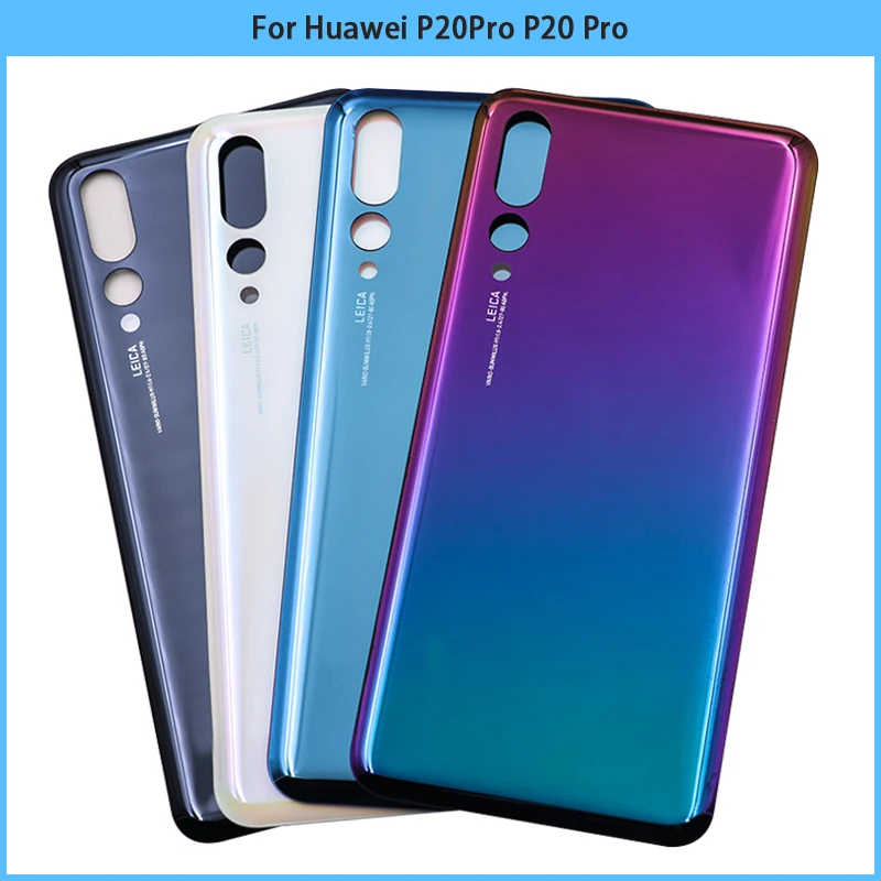 For Huawei P20Pro battery Back Cover Rear Door 3D Glass Panel P20 Housing Case With Camera Lens Replace