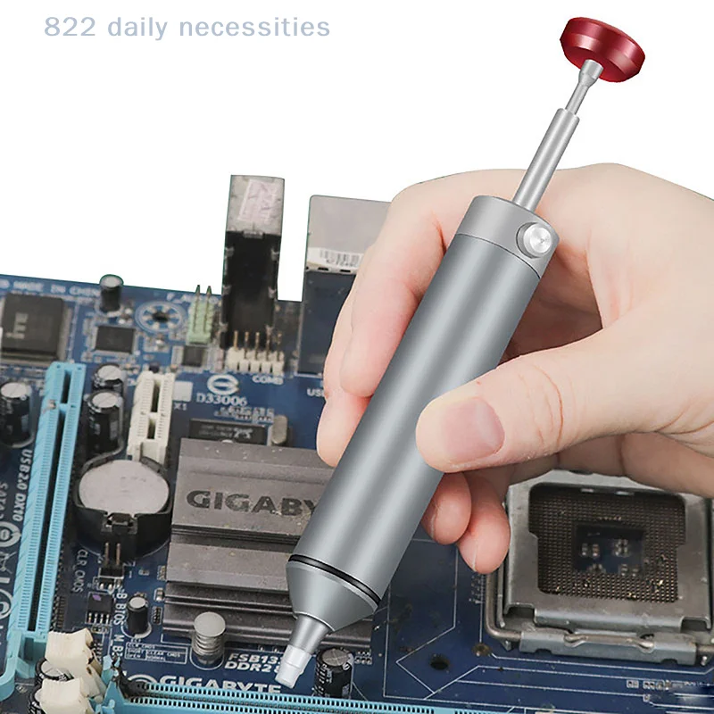 convenientSolder Sucker No Clog Desoldering Pump For Solder Removing With Replaceable Heat Resistan Silicone Sucking Nozzle