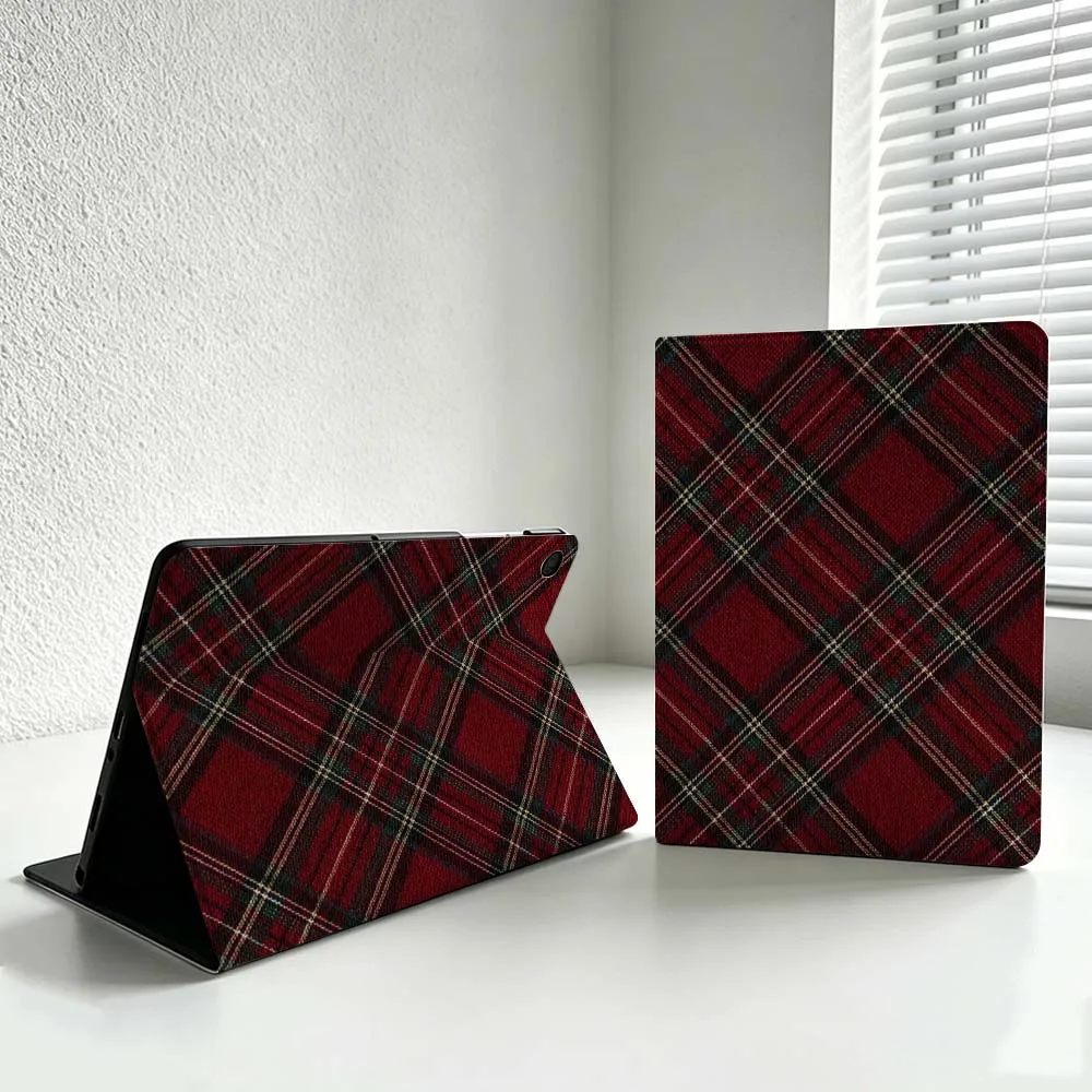 Retro Plaid Pattern For Samsung Galaxy Tab S11 S10 S9 S8 S7 S6 A11 A9 A8 Lite FE Plus Soft Inch Tablet Case Cover