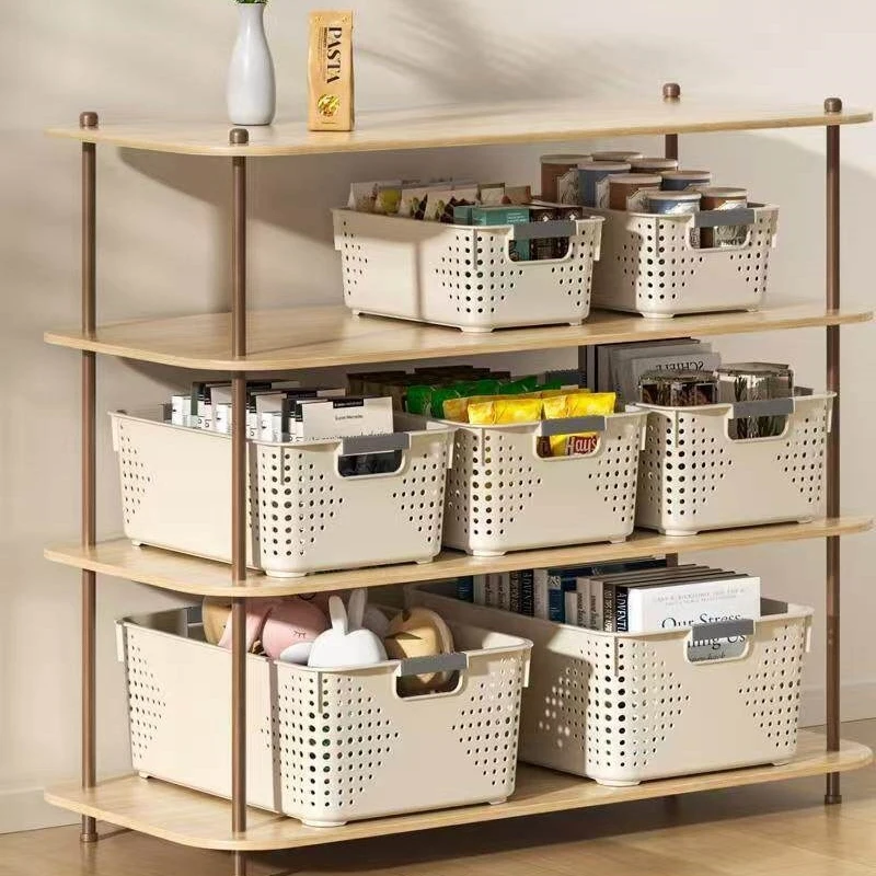 Stackable Storage B Storage Basket with Handles Organizer Bin Multi-purpose Stackable ...
