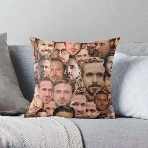 Ryan Gosling  Printing Throw Pillow Cover Case Square Comfort Throw Decor Car Bedroom Soft Hotel Pillows not include One Side