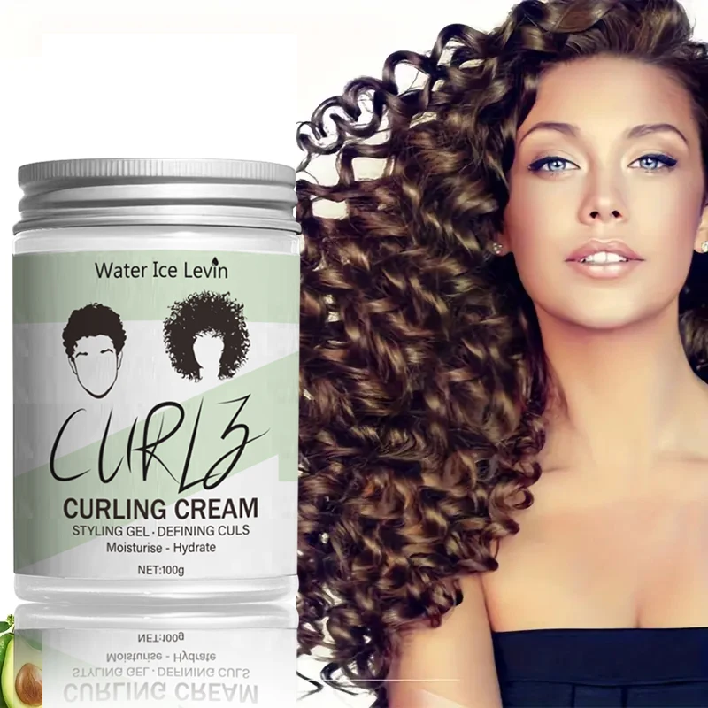 

Маска для укладки волос Curry Curly Cream - Уход за волосами и увлажняющий - Водяная смесь, увлажнение и уход за волосами, светящаяся красочная бутылка с несколькими глазами/100 г/подходит для путешествий