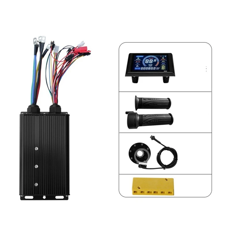 NEW-Lithium Power Boost Conversion Kit S966 Color Screen Meter With 80A Controller And 20X Turnbuckle 8 Magnetic Boost Kit