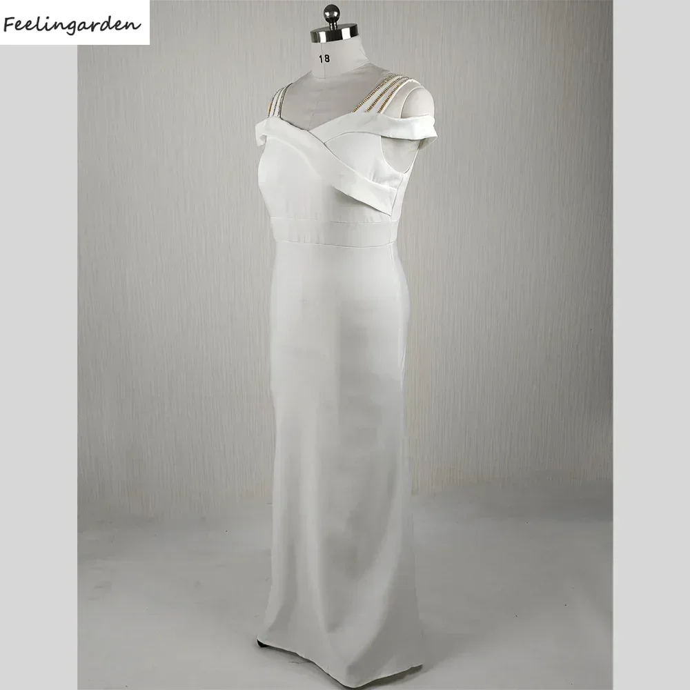 Robe De soirée sirène longue blanche, épaules dénudées, De haute qualité, nouvelle collection, DX310, 2020