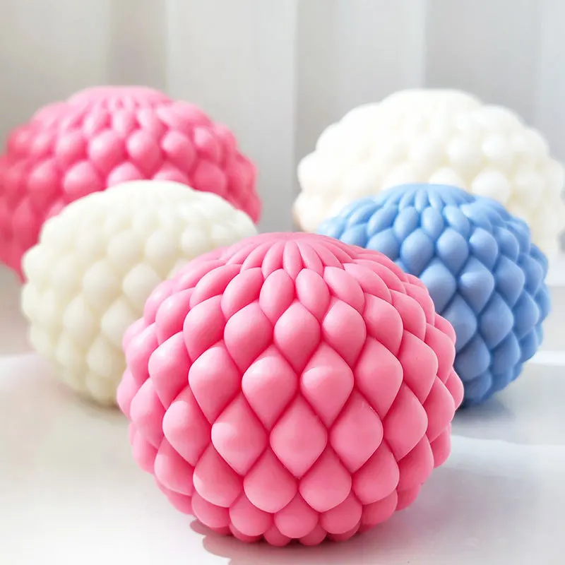 Fried Dough Twists round candle silicone mold woven ball candle silicone mold spiral geometry cylindrical candle silicone mold