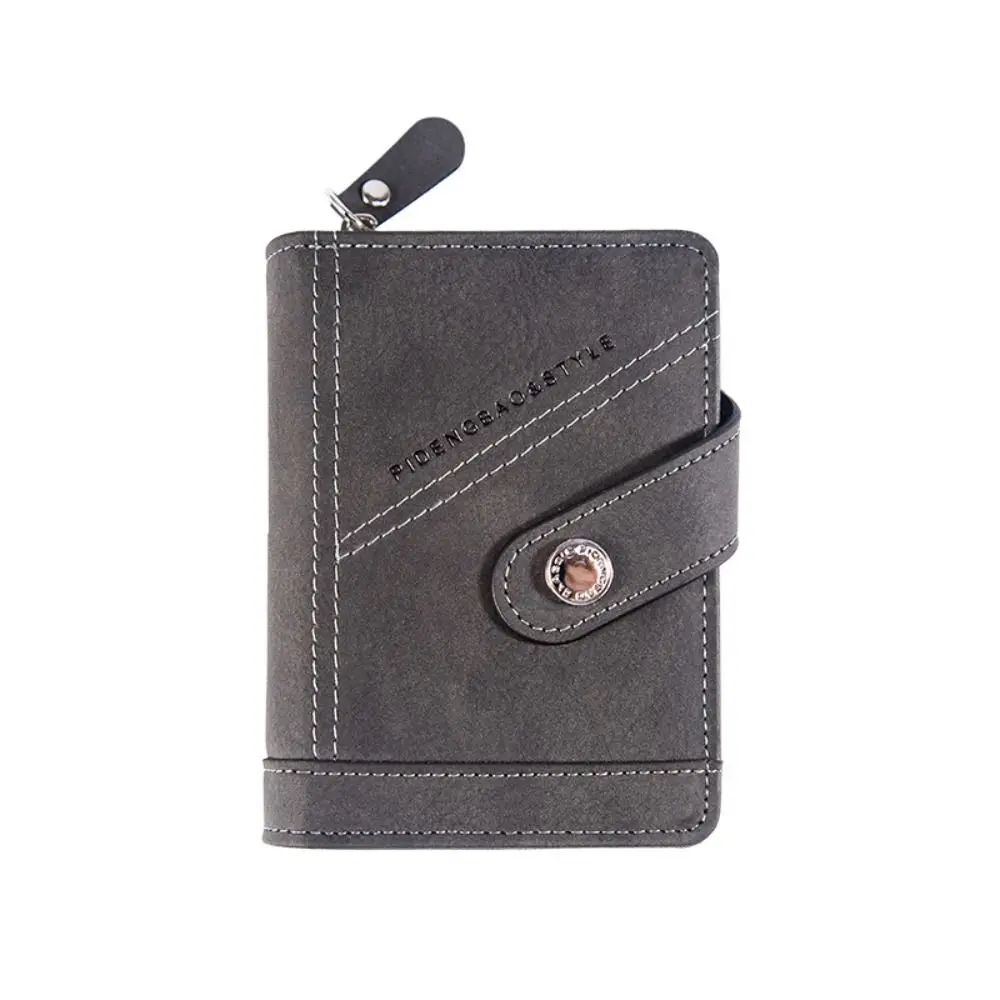 أزياء بو الجلود الرجال المحفظة لينة متعددة فتحة للبطاقات محفظة قصيرة ذات سعة كبيرة حقيبة بطاقة متعددة الوظائف