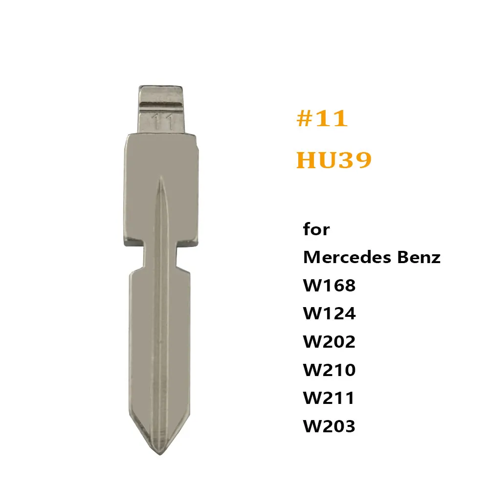 

10 шт. 11 # Металлическая заготовка ключа HU39 без нарезки для Mercedes-Benz W168 W124 W202 W210 W211 W203, совместимая с Keydiy Xhorse