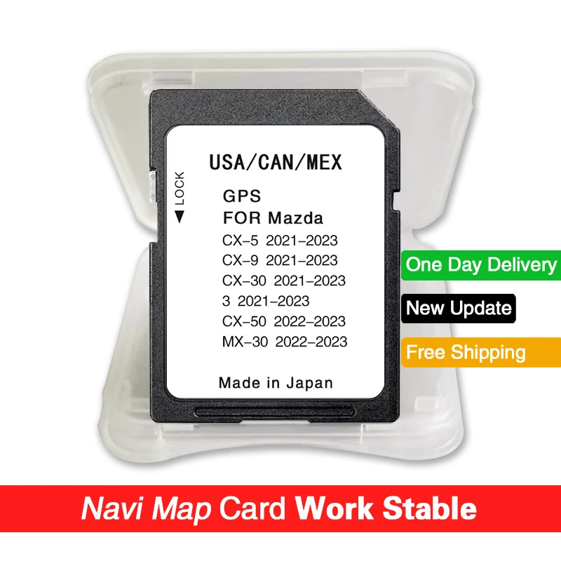 

for Mazda 3 CX-5 CX-9 CX-30 MX-30 CX-50 Vehicle Sat Nav Card Maps New Version Data USA/CAN/MEX SD Card Navigation Accessories