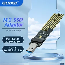 Dual Protocol M2 SSD Board M.2 to USB Adapter M.2 NVME PCIe NGFF SATA M2 Card for 2230 2242 2260 2280 NVME/SATA M.2 SSD Adadpter