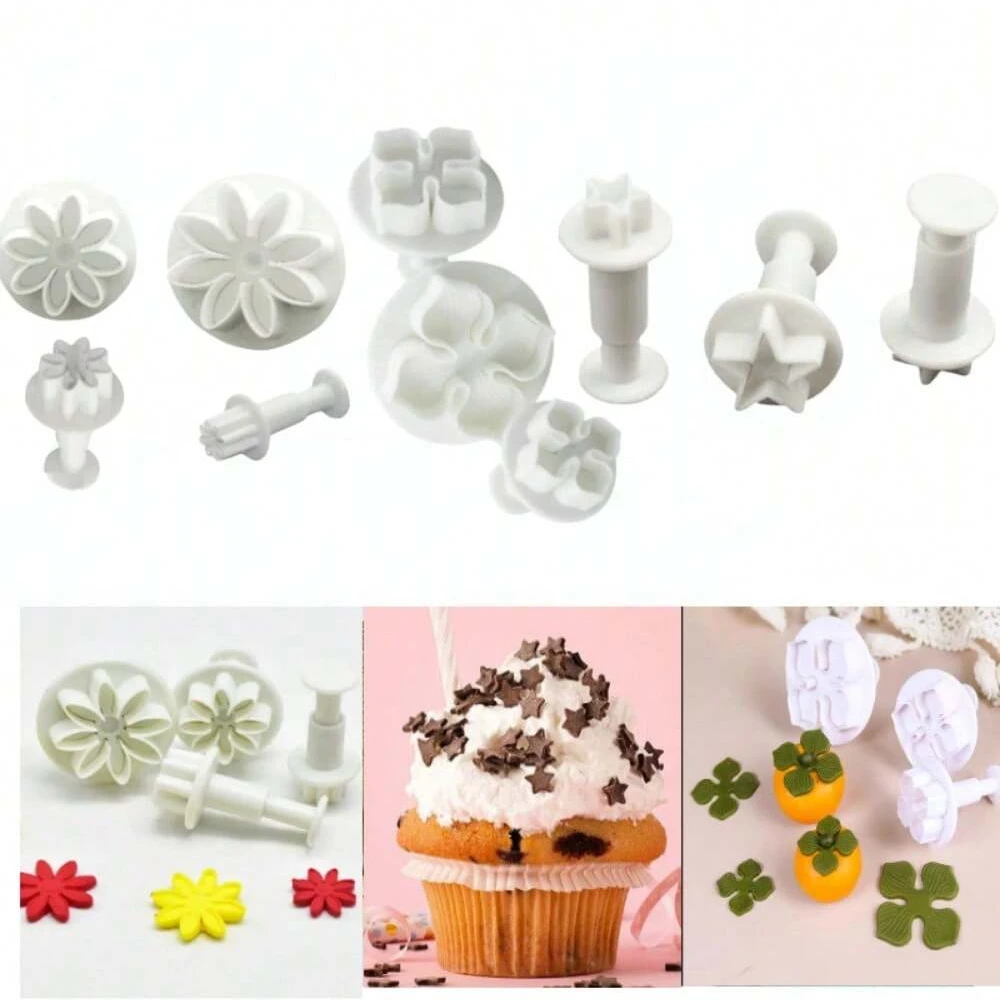 Cookie Biscuit Mould Hydrangea Flower Fondant Sugar Craft Plunger Cutter Cake Cookie Decorating Blossom Mold DIY Baking Tool