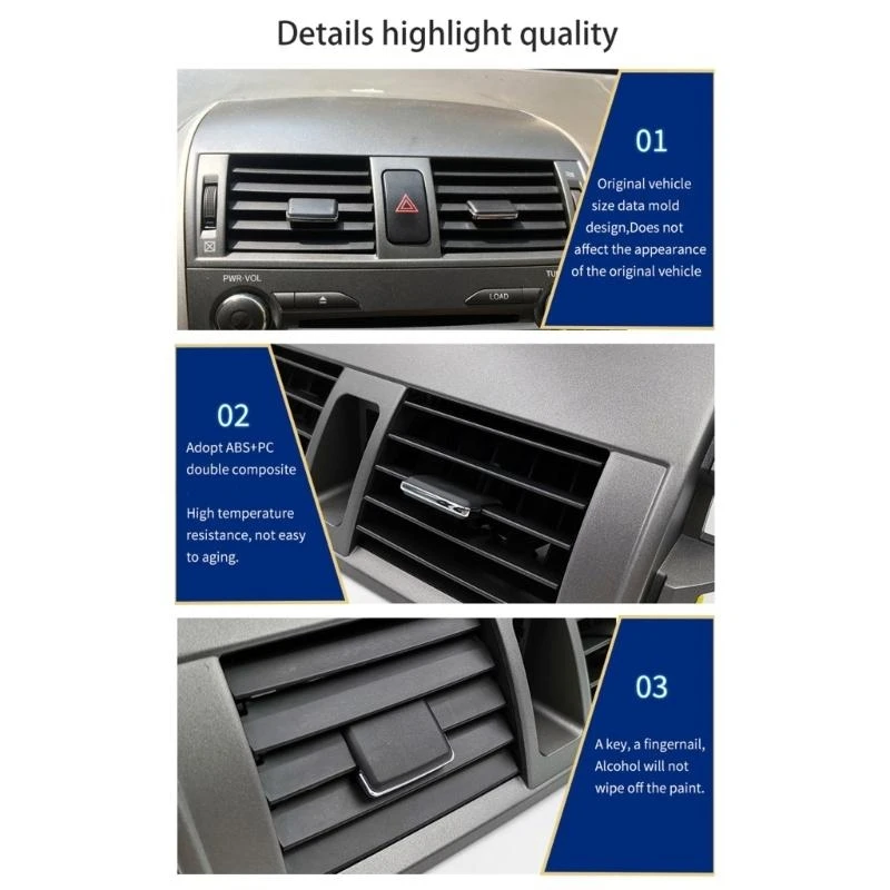 

Внутренние декорации для вентиляционных отверстий Рамка ABS Construct Украшение рамы для вентиляционных отверстий для автомобиля