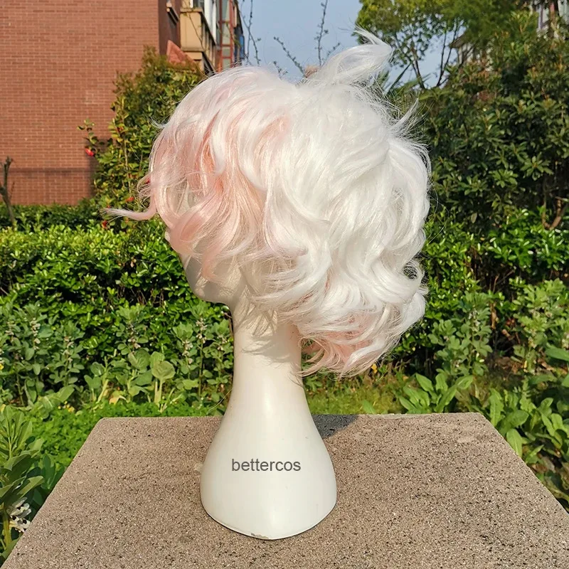 Nueva peluca de Cosplay de Komaeda Nagito Danganronpa, peluca de Cosplay de Anime, pelo sintético resistente al calor, pelucas de Cosplay de Komaeda Nagito + peluca