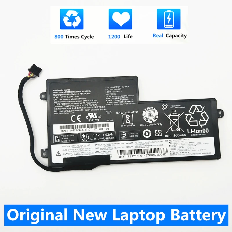 Csmhy Nova 45n112 Bateria do Portátil para Lenovo Thinkpad T440 T440s T450 T450s X240 X250 X260 X270 45n1110 45n1111 45n1112 11.1v