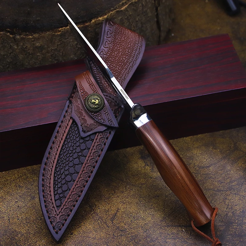 USA WPKOPYA M390 Integrated steel outdoor knife Mountain camping self-defense tactical Straight knife portable sharp fruit knife