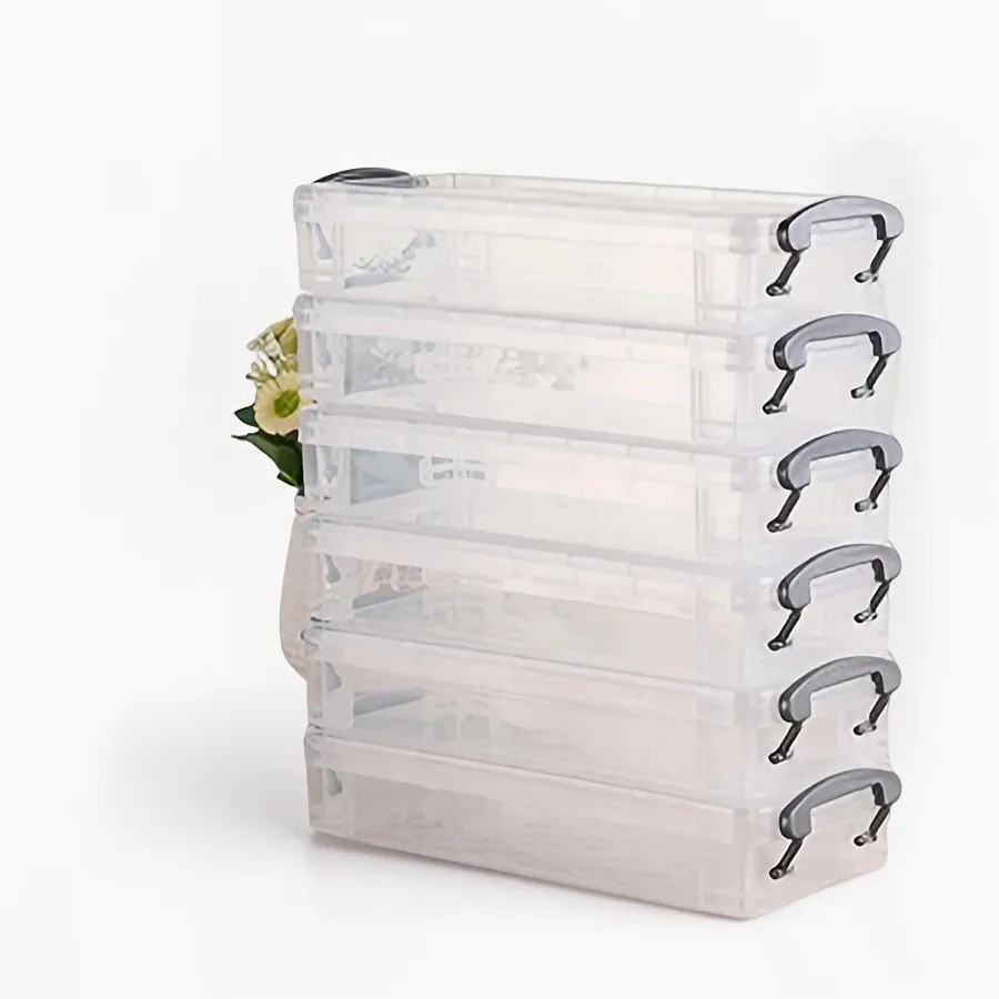 

(3 Pcs Black Transparent) Large Capacity Pencil Case, Office Supplies Storage Box, Paintbrush & Pencil Storage Box, Watercolour