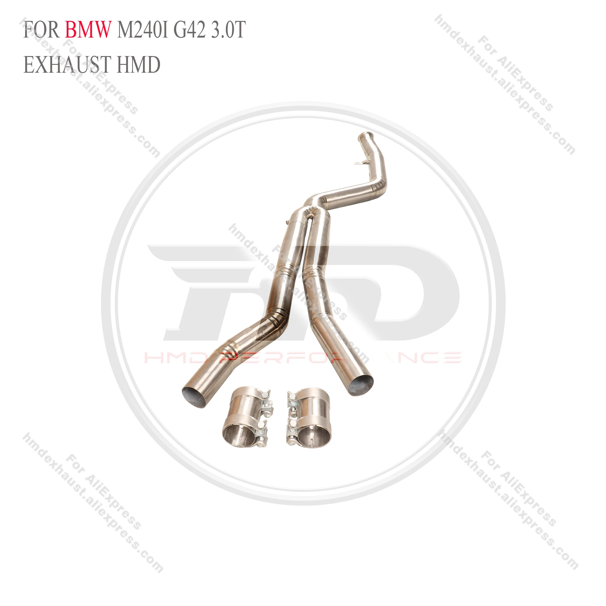 HMD titanium alloy Exhaust System Performance Middle Pipe For BMW M240i G42 3.0T Race Tube