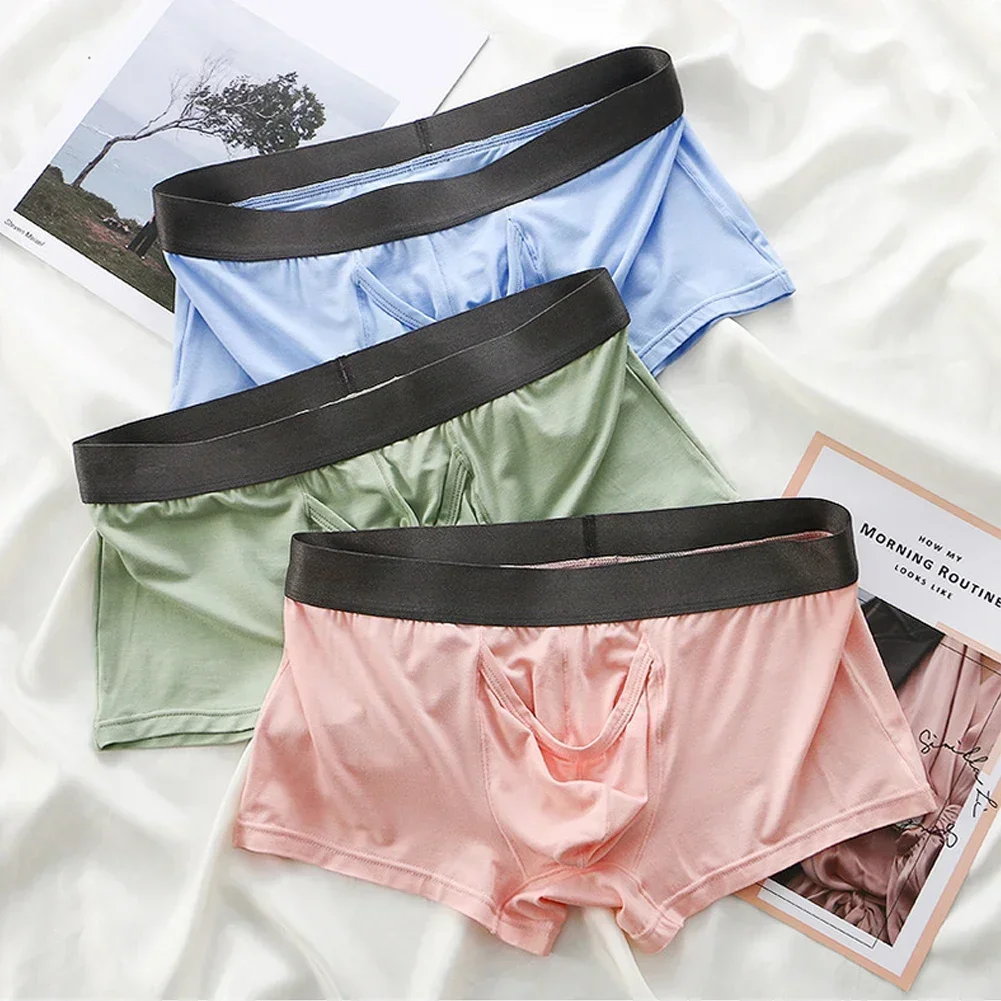 

1pc Men's Briefs Elastic Waist Breathable Underwear U-convex Pouch Underpants Lingerie Shorts Man Panties