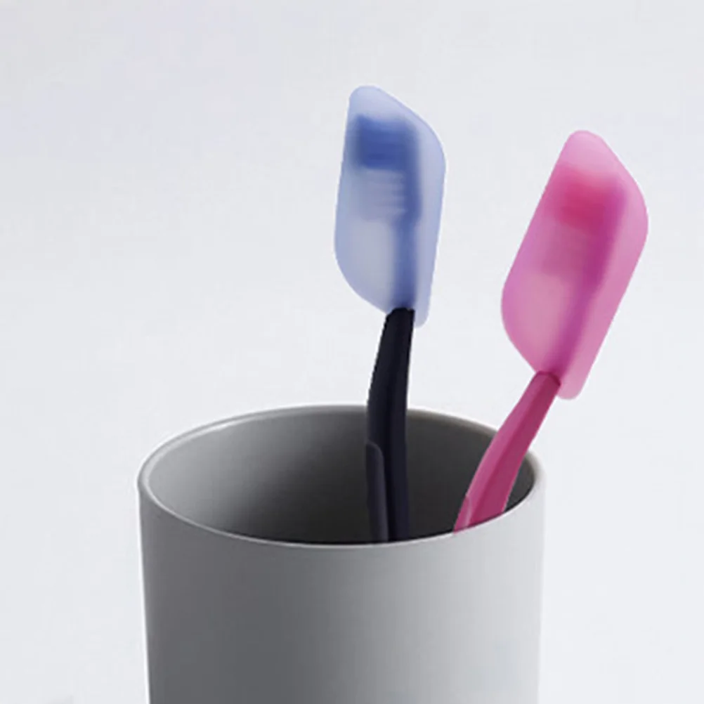 

6pcs Silicone Toothbrush Head Covers Dust-Proof Travel Caps Portable Toothbrush Protective Cases For Home Outdoor Use
