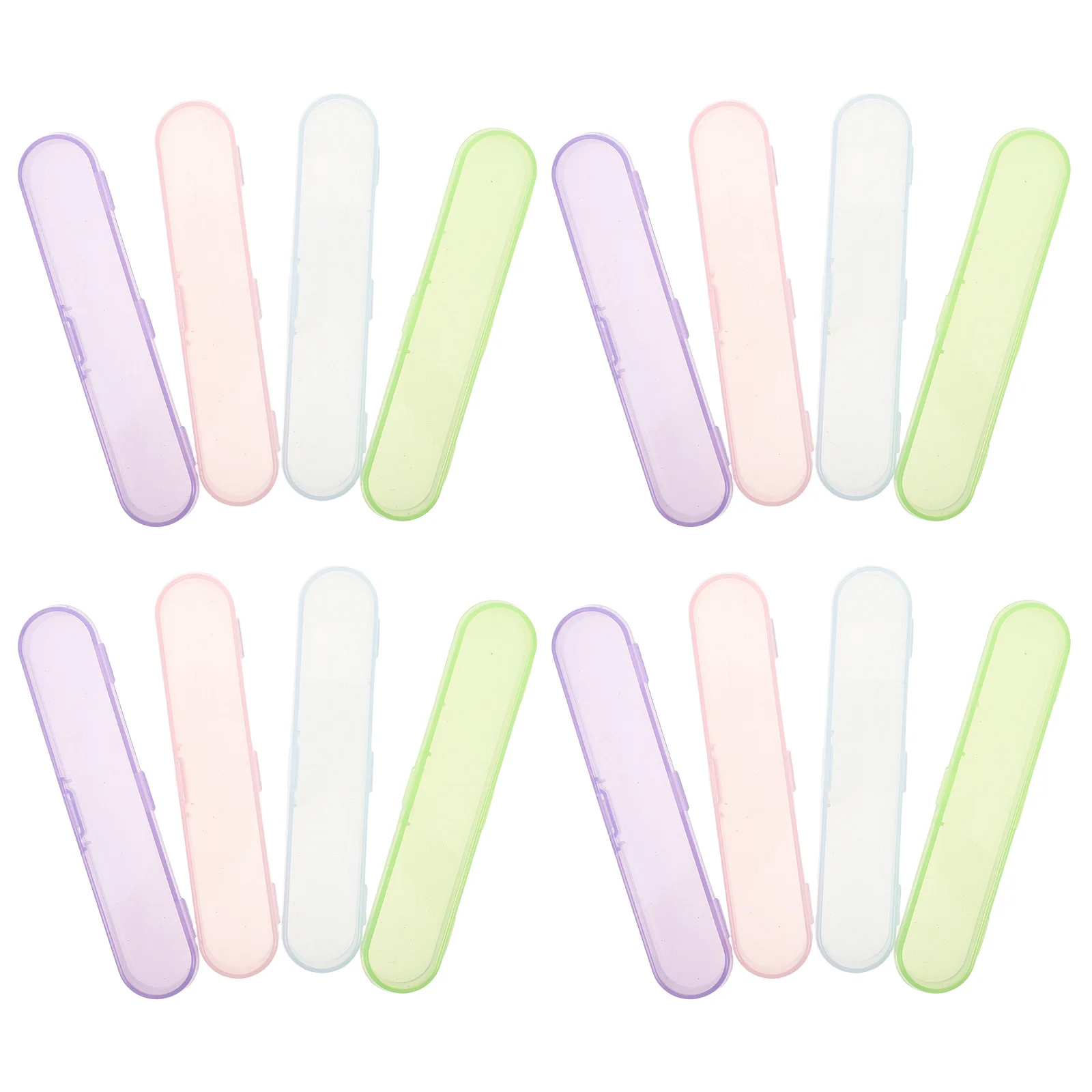 

20Pcs Lash Tweezer Storage Case Plastic Organizer Portable Compact Carrying Box Travel Eyelash Tweezers Holder Scratch Resistant