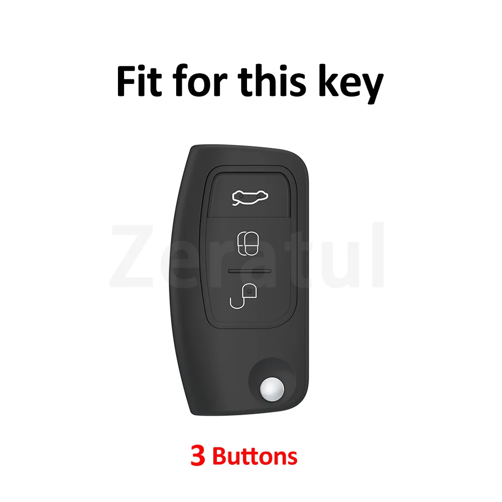 Keyless for Ford Fusion Fiesta Mk7 Cowgar Mondeo 2 Mustang Mach Focus Mk2 C Max S-MAX EcoSport Car Key Case Cover Key Holder