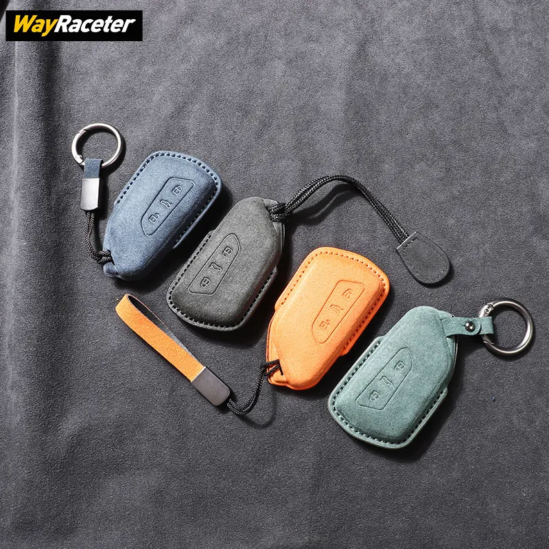 

Car Remote Key Case Cover Made of Alcantara Protection Bag For Volkswagen Golf 8 2025 2026 8.5 VW MK8 2020 2021 2022 2023 2024