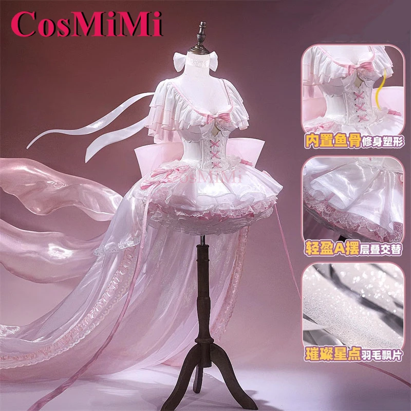 أزياء CosMiMi Puella Magi Madoka Magica Kaname Madoka التأثيرية سيمفونية القدر فستان رائع كرنفال لعب الأدوار ملابس جديدة