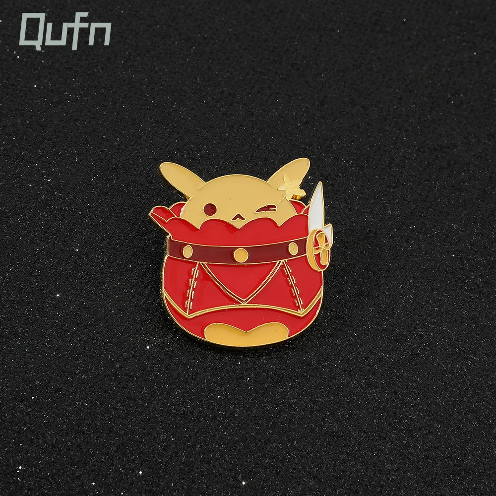 Anime Game Genshin Impact Klee Badge Bomb Dango Brooch Metal Enamel Pin Cosplay Cartoon Props Jewelry Accessories Gifts For Fans