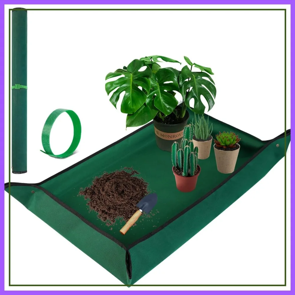 

Extra Large 43"x29" Waterproof Repotting Mat for Indoor Plants, Foldable & Easy Clean, Green