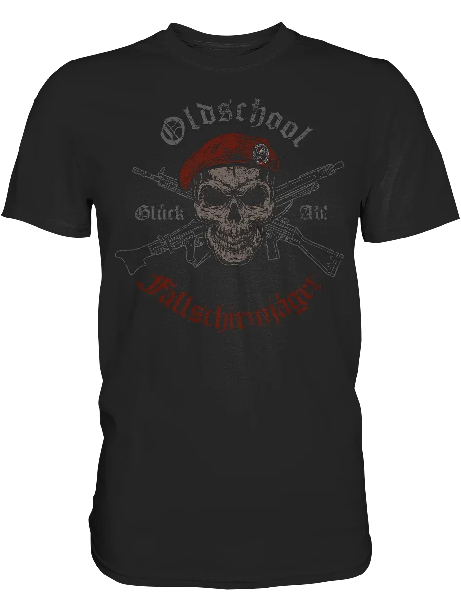 Old School Deutsche Bundeswehr Parachutists Skull T Shirt. Short Sleeve 100% Cotton Casual T-shirts Loose Top Size S-3XL