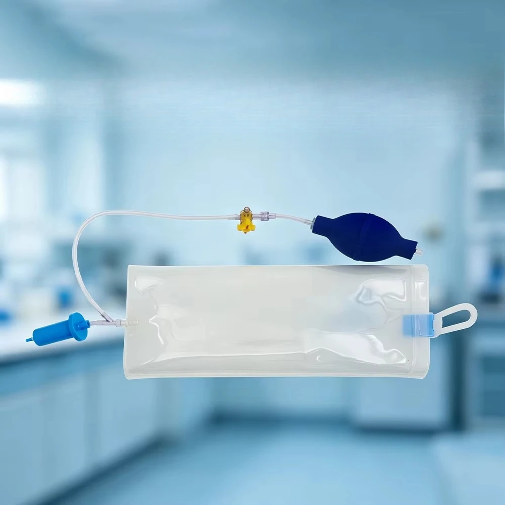 4710 1000ml Polyurethane Clear~Cuff Pressure Infusor Reusable Manual Pressure Bag Built-in Pressure Gauge for