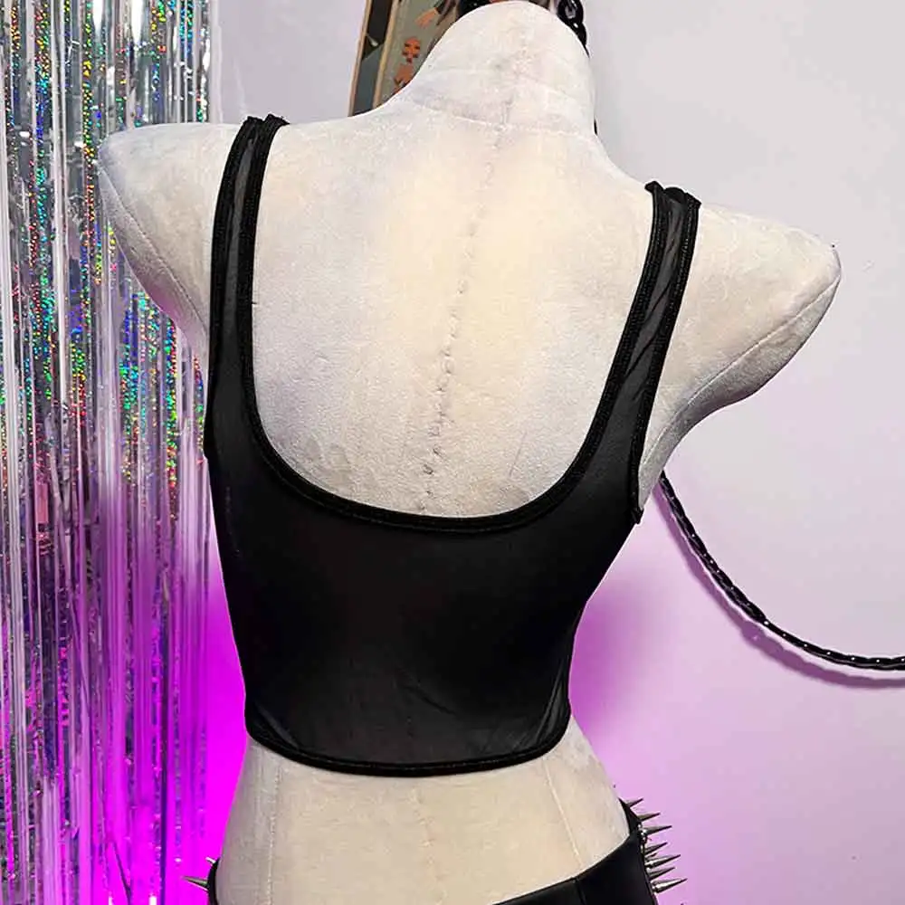 ايمو Y2K القمم يدوية صديقة للبيئة دبوس القوطية تانك في سن المراهقة E-الفتيات الجرونج القوطي الجمجمة الشرير الصخرة Kawaii 90s لتقوم بها بنفسك ملابس للنادي Harajuku العصرية